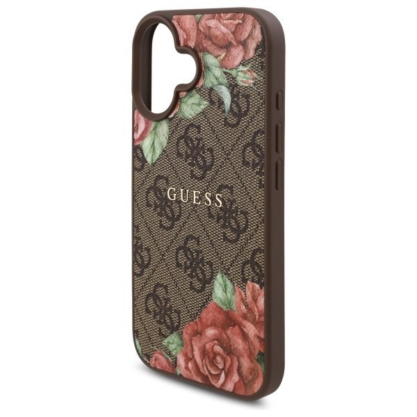 Guess GUHMP16SP4ROPEMCW iPhone 16 6.1" brązowy/brown hardcase 4G Flowers